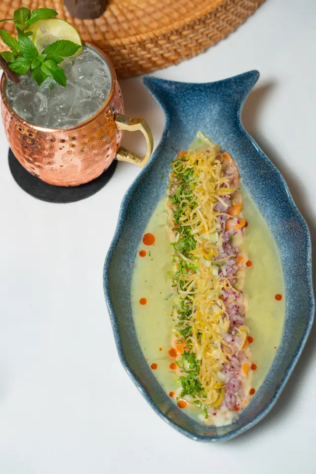 Salmon tiradito